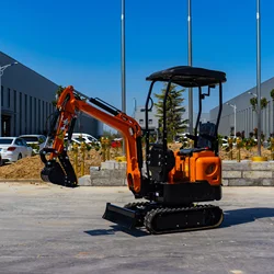 Máquina de movimiento de tierra HT18, excavadora pequeña de 1 tonelada, cabina de 1600kg, precio barato