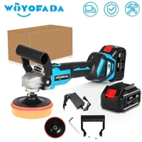 WOYOFADA Car Polisher Brushless Angle Grinder 1600W Variable Speed Car Waxing Polishing Machine For Makita 18V Battery 1