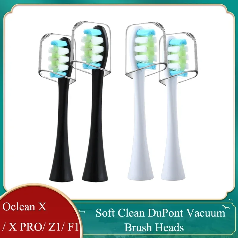 

Replacement For Oclean X/ X PRO/ Z1/ F1 4PCS Brush Heads Sonic Electric Toothbrush Soft DuPont Bristle Vacuum Head Nozzles