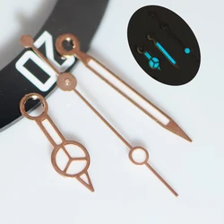 Polished C3 Blue Green Luminous Watch Hands - Rose Gold & Silver Finish (ROSE BLUE)