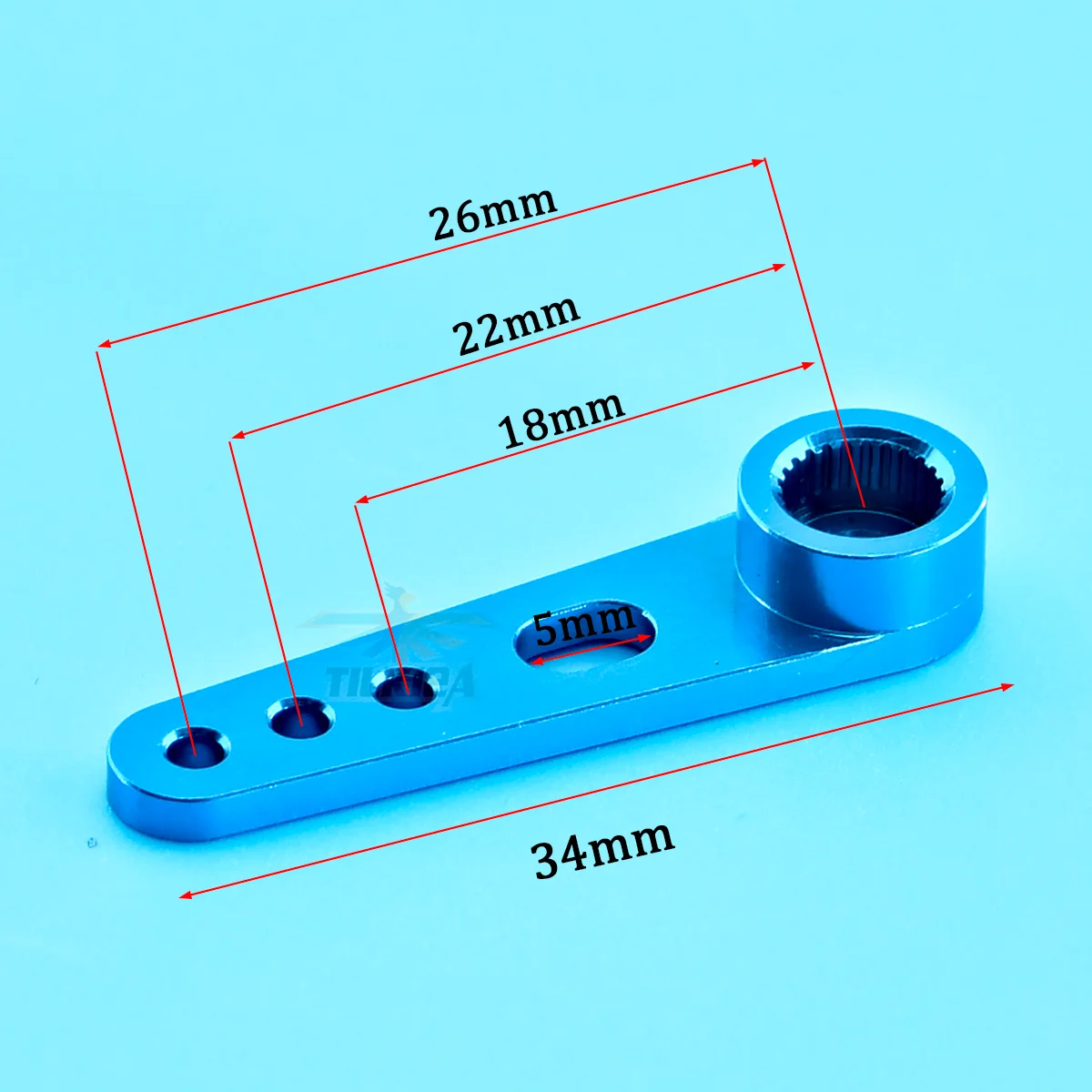 2 Bracci Servo In Metallo 47 Mm 25T – Corno Sterzo Doppio Per HITEC, Futaba, SPT, JX