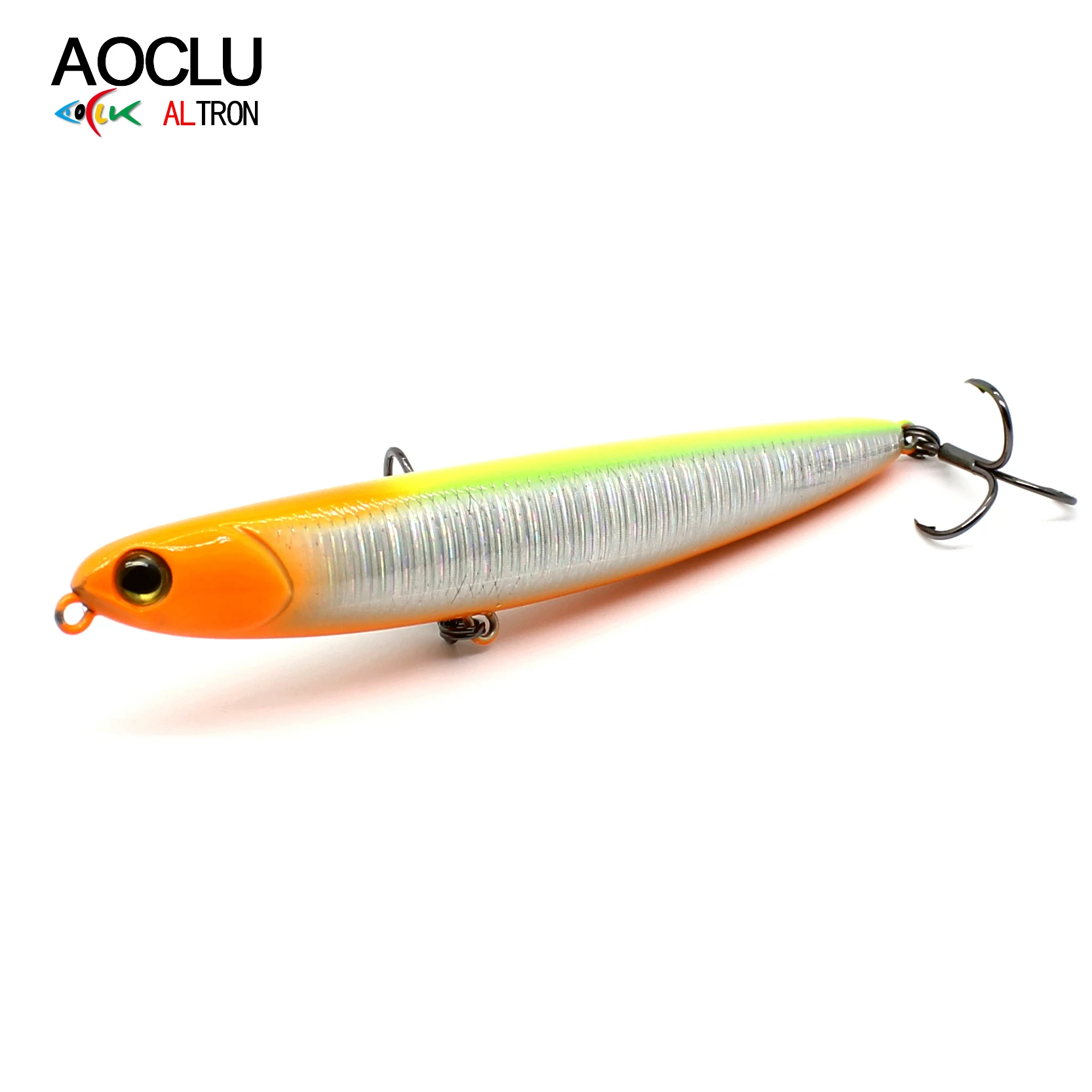 AOCLU-Harter Köder zum Angeln, Schwimmender Bleistift, Minnow Rassel, Shallow Rassel, Minnow, Süßwasser, Seabass Angeln, 105mm, 13,9g – Detail 9