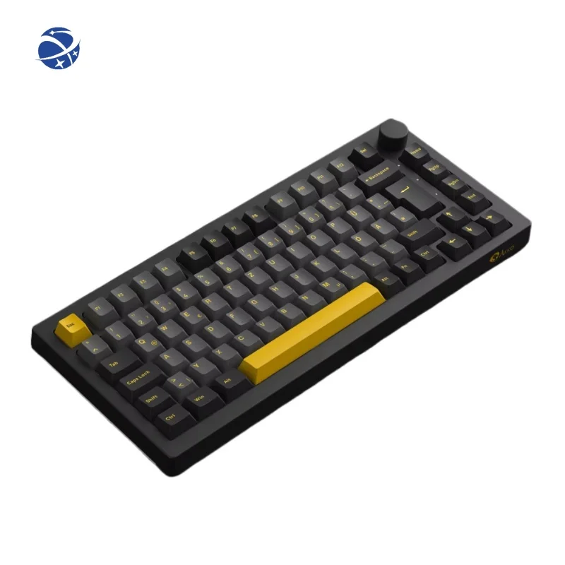 

Беспроводная Механическая игровая клавиатура YYHC 5075B PLUS RGB, Великобритания, Германия, Скандинавский дизайн ISO 2,4G BT5.0