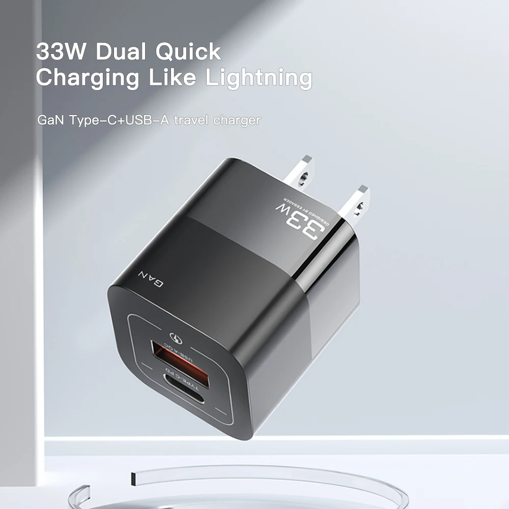 Essager 33W USB C Charger GaN PD 3.0 Fast Charging For iPhone 13 Pro Max 12 11 Type C Portable Phone Charger For Xiaomi Samsung