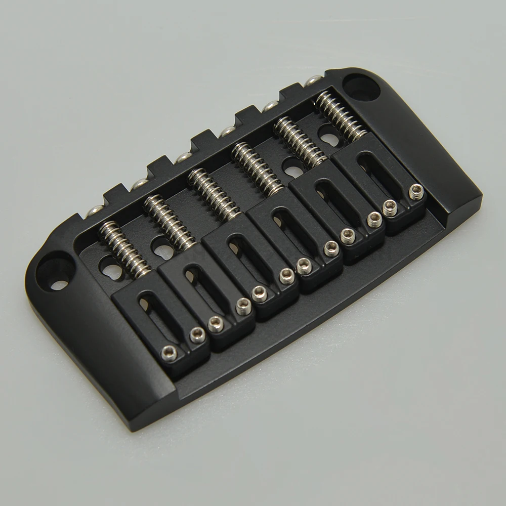 CNC-gefräste 6-saitige E-Gitarrenbrücke für Ibby HM Retrofited Iban-ez Chrome Black – Detail 2