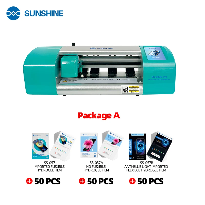 SUNSHINE SS-890C Pro Dual Intelligen Auto Cutting Machine Flexible Hydrogel Film for Machine Tool Cutter Screen Protective Film 50pc lot flexible hydrogel film compatible for sunshine ss 890c screen protector film cutting machine phone cutting front film