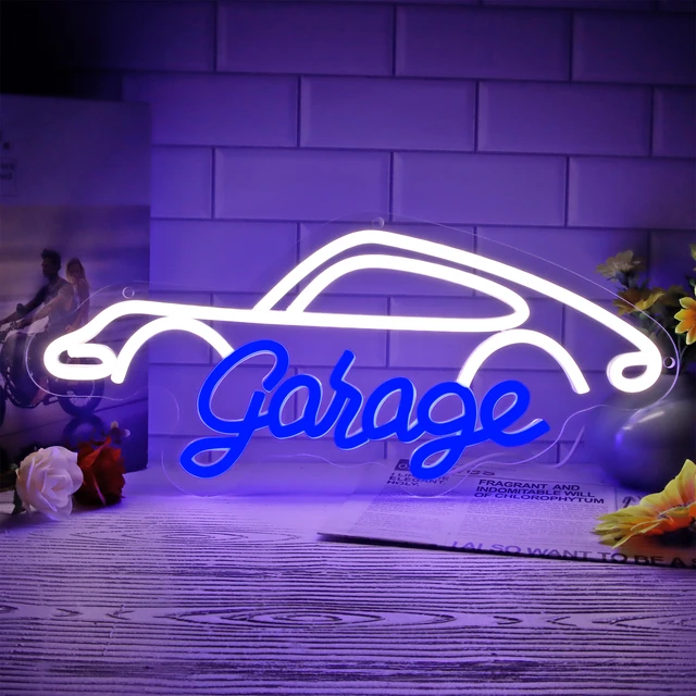 Garage Neon Sign Led Lights Car Repair Shop Neon LED Sign Game Room Decor  Wall Automotive