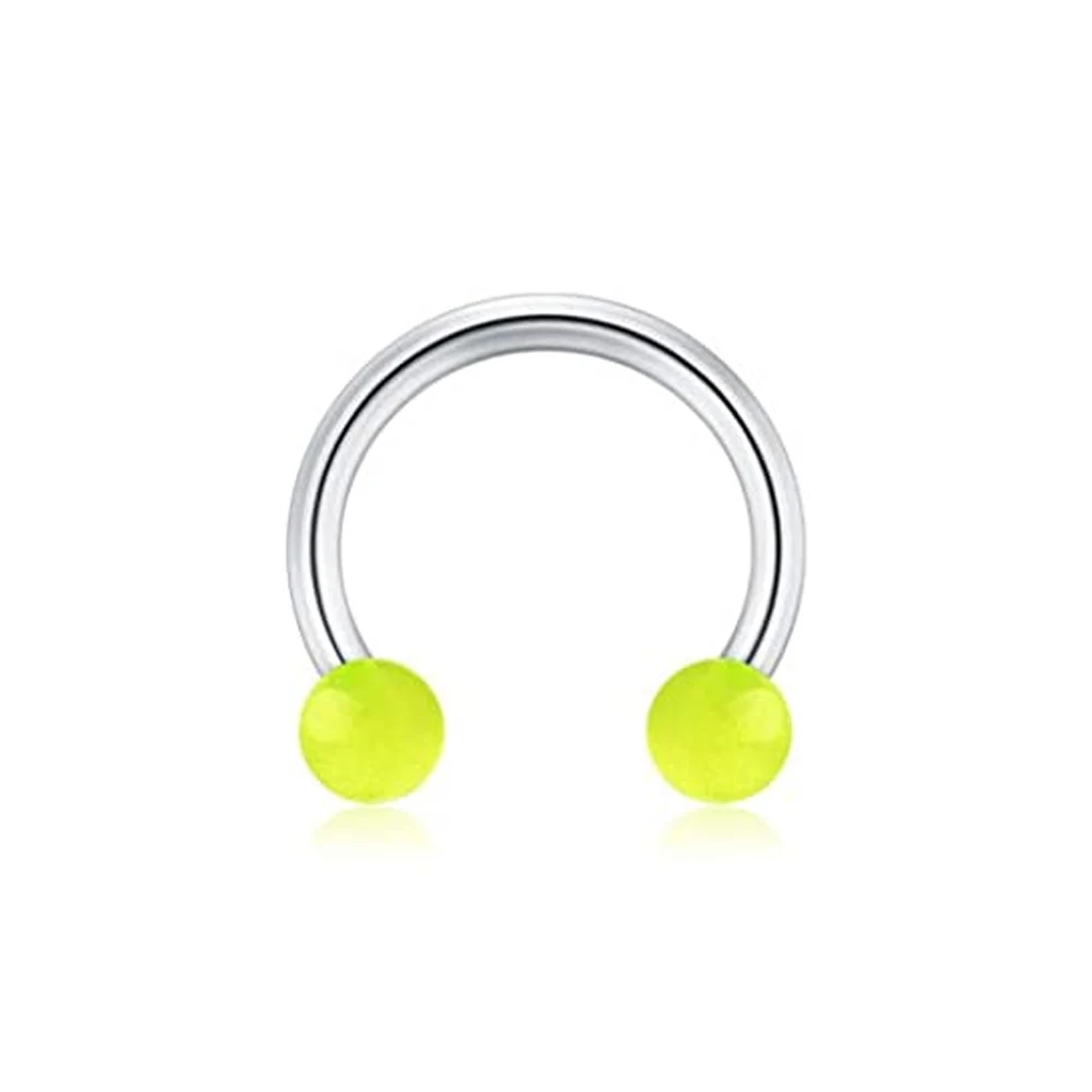 Stainless Steel Daith Tragus Piercing Curved Barbell Eyebrow Rings Horseshoe Hoop Earring Cartilage Helix Conch Piercing Jewelry