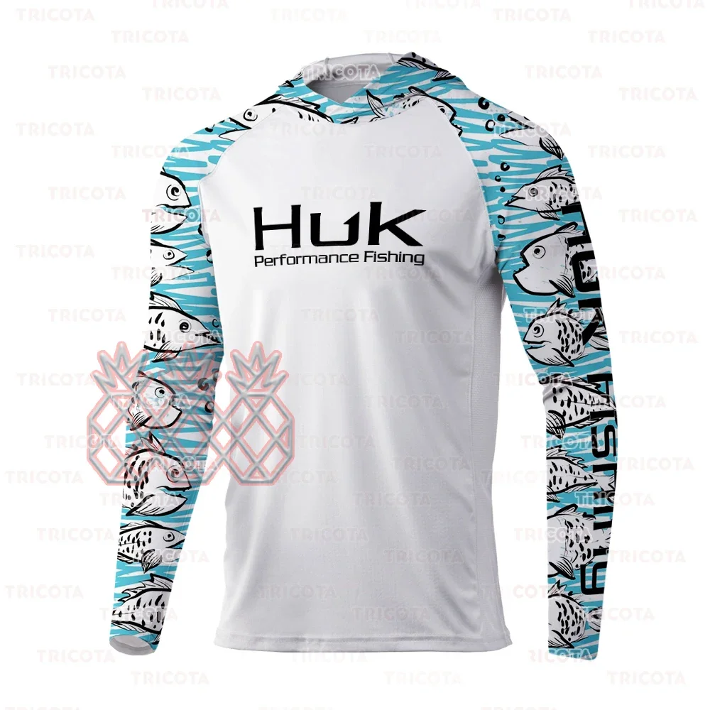 HUK Men Fishing Shirt Summer Outdoor Sports Long Sleeve Uv Protection  Hooded Quick-Drying Fishing Jersey Ropa De Pesca Breathabl - AliExpress