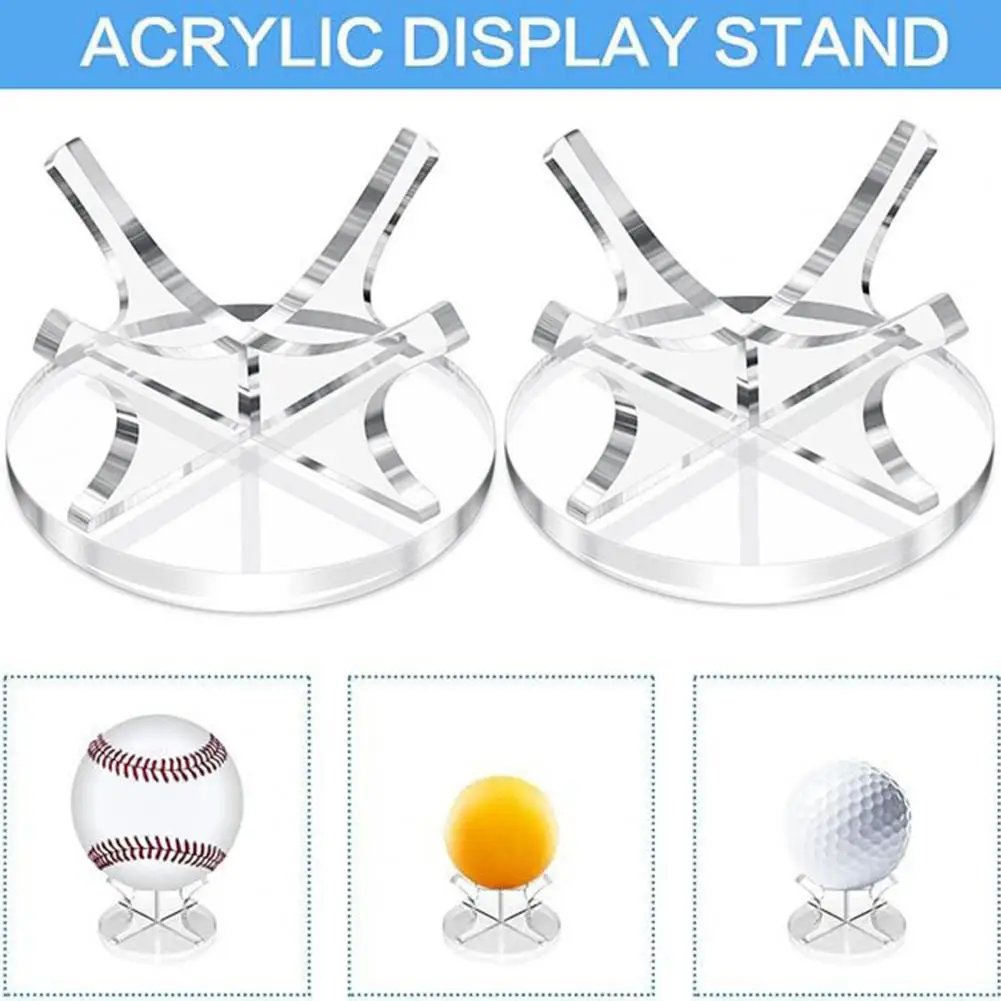 Classic Style Ball Holder Acrylic Sports Ball Display Stand Holder for Basketball Football Soccer Rugby Volleyball Baseball Golf