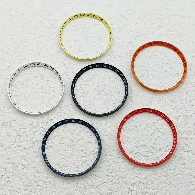 Durchmesser 30,5 mm GMT 24-Stunden-Index-Uhr-Kapitelring passend für SKX007 SKX009 SRPD NH35 NH36 Uhrwerk Herren-Taucheruhr-Ringteile – Detail 1