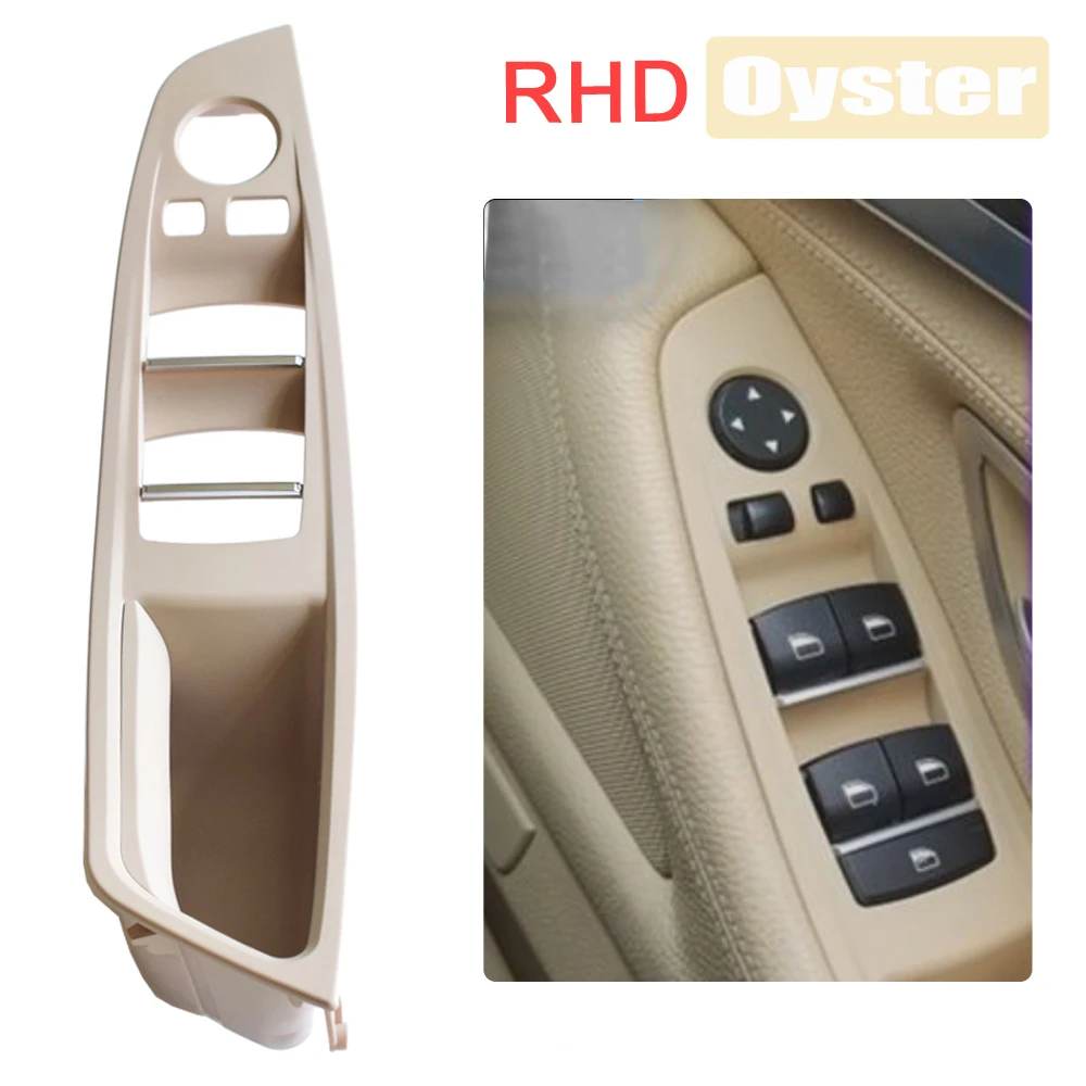 RHD 오른쪽 드라이버 자동차 인테리어 도어 핸들 팔걸이 패널 당김 트림 커버 세트, BMW 5 시리즈 F10 F11 520i 523i 525i 528i 530i 용
