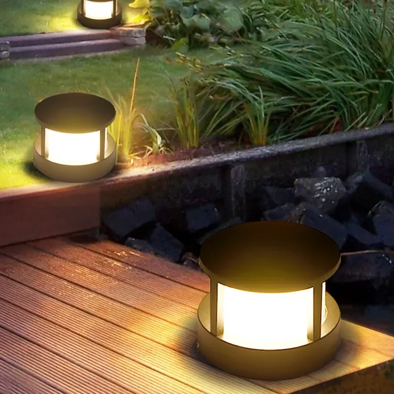 Description Picture 4 of itemOutdoor Creative Column Head Wall Lamp Courtyard Lawn Fence Waterproof Garden Villa Landscape Small Wall Lamp