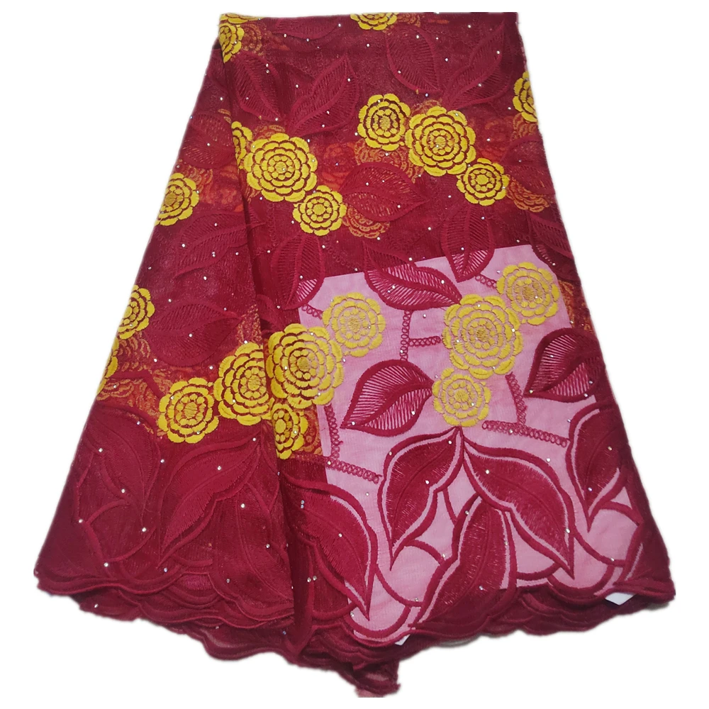 

Африканская кружевная ткань из тюля для платья, французское кружево, высокое качество, последняя, 5 ярдов, 2022 г.