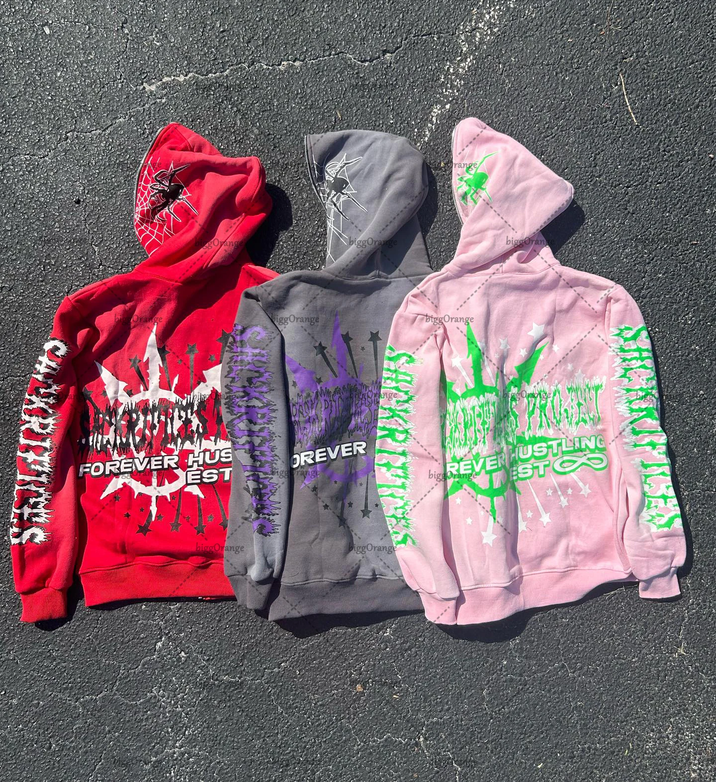 

European American Style Streetwear Skull Print Hoodies for Men Y2K Retro Zipper Couple Loose Casual Sweatshirt Fashion Jacket