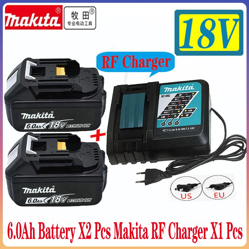 

BL1850 for makita 18v 6ah original battery bl1830 bl1860 bl1850B tool batteries compatible For Makita 18 Volt wireless grinder