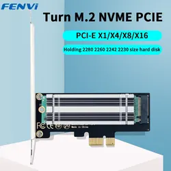 Advanced M.2 NVMe to PCIe 4.0 Adapter with Aluminum SSD Heatsink - High - Speed 64Gbps Expansion Card for Enhanced PC Performance (Grey PCIE X1)