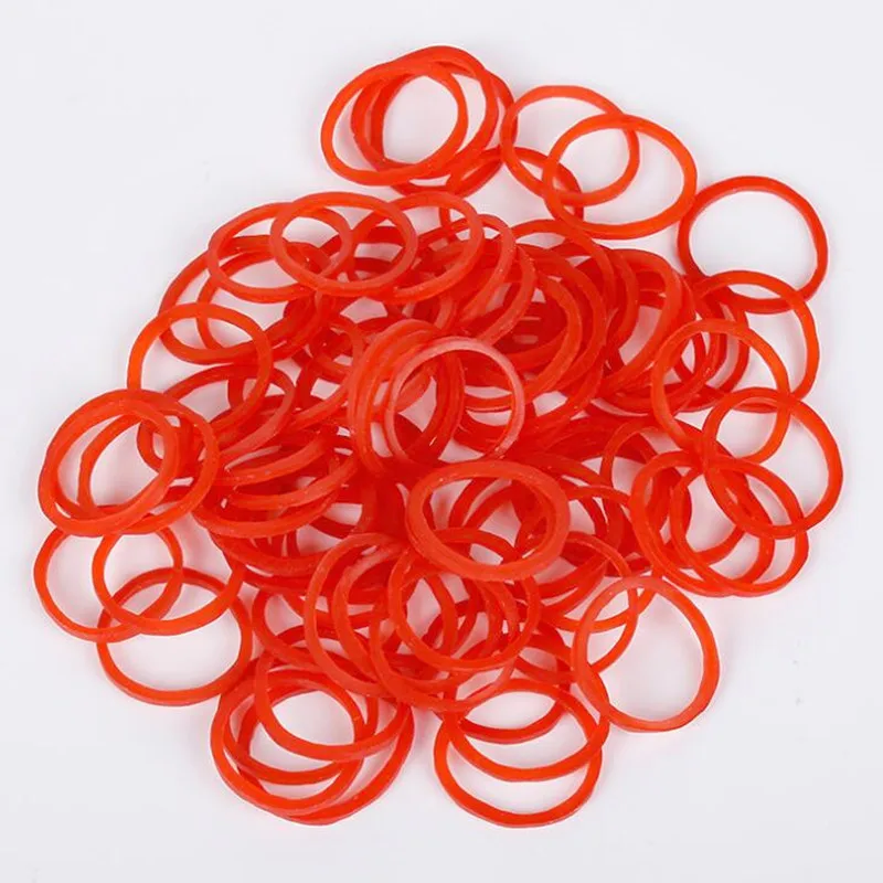 200Pcs Red Rubber Band, Mini Rubber Bands, 16mm Stationery Holder