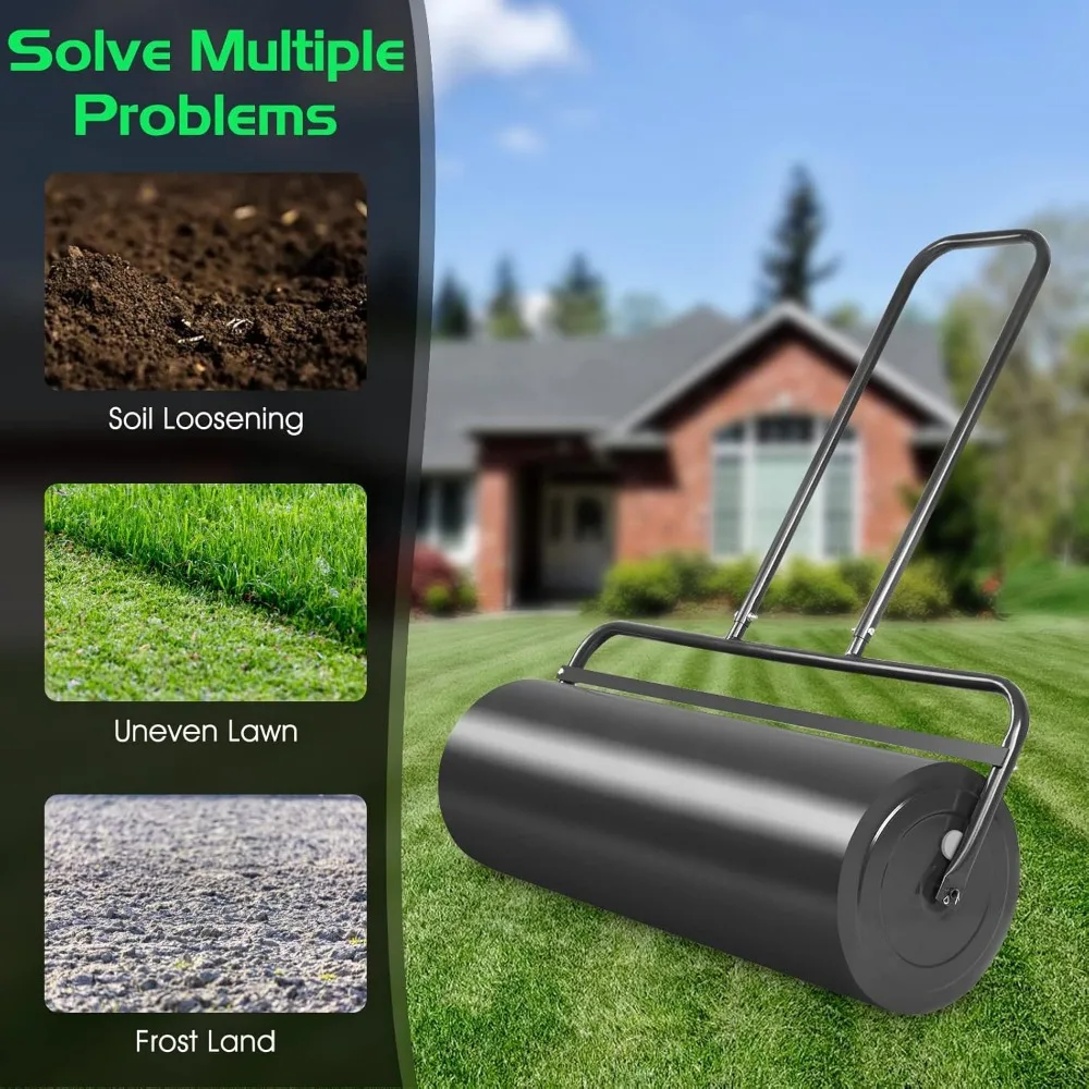36" Steel Lawn Roller, 17-Gallon Push/Tow with Drain Plug 5