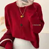 Japanese Sweet and Fresh Round Neck Colorful Button Knitwear Coat Academy Style Western Versatile Sweater Women's Cardigan 4