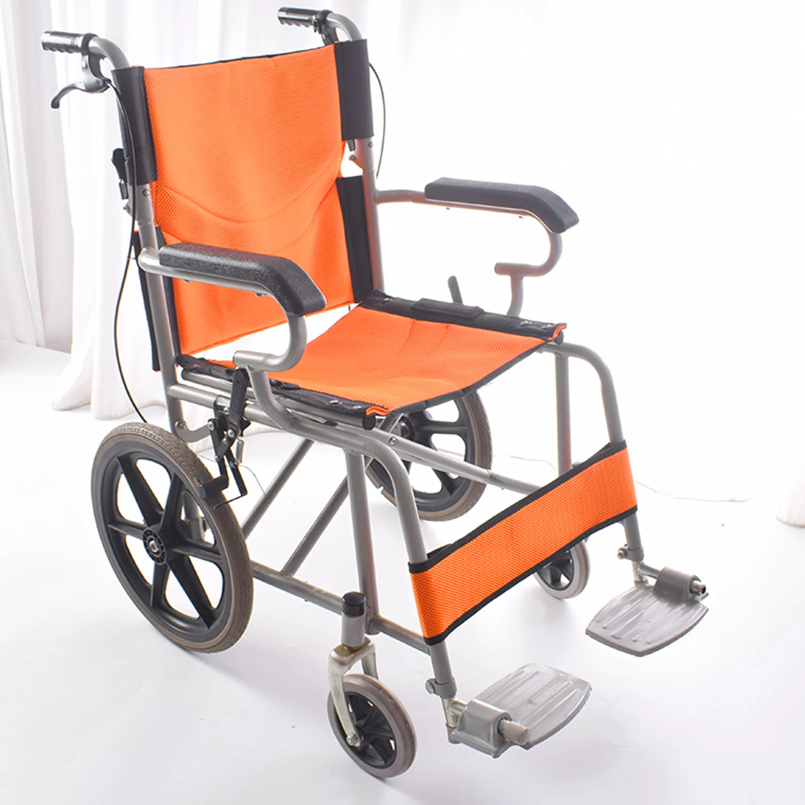Wheelchair Calf Strap Wheelchair Leg Restraint Strap Leg Improve Stability Oxford Cloth Foot Protector Belt Orange 4