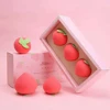 3pcs/set Fruit Shape Makeup Sponge Soft Cute Peach Strawberry Cosmetic Puff For Foundation Concealer Cream Dry/ Wet Dual Use 4