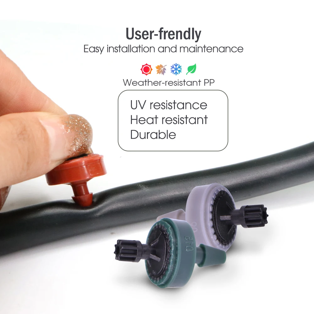 Agricultural Drip Irrigation Fitting Compensation Dripper 2L 4L 8L Pressure Compensating Emitters Bonsai Water Distributor 50PCS irrigation fittings drip irrigation garden dripper
