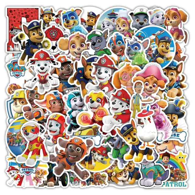 Different 50pcs Cartoon Paw Patrols Stickers Aesthetic Art Graffiti