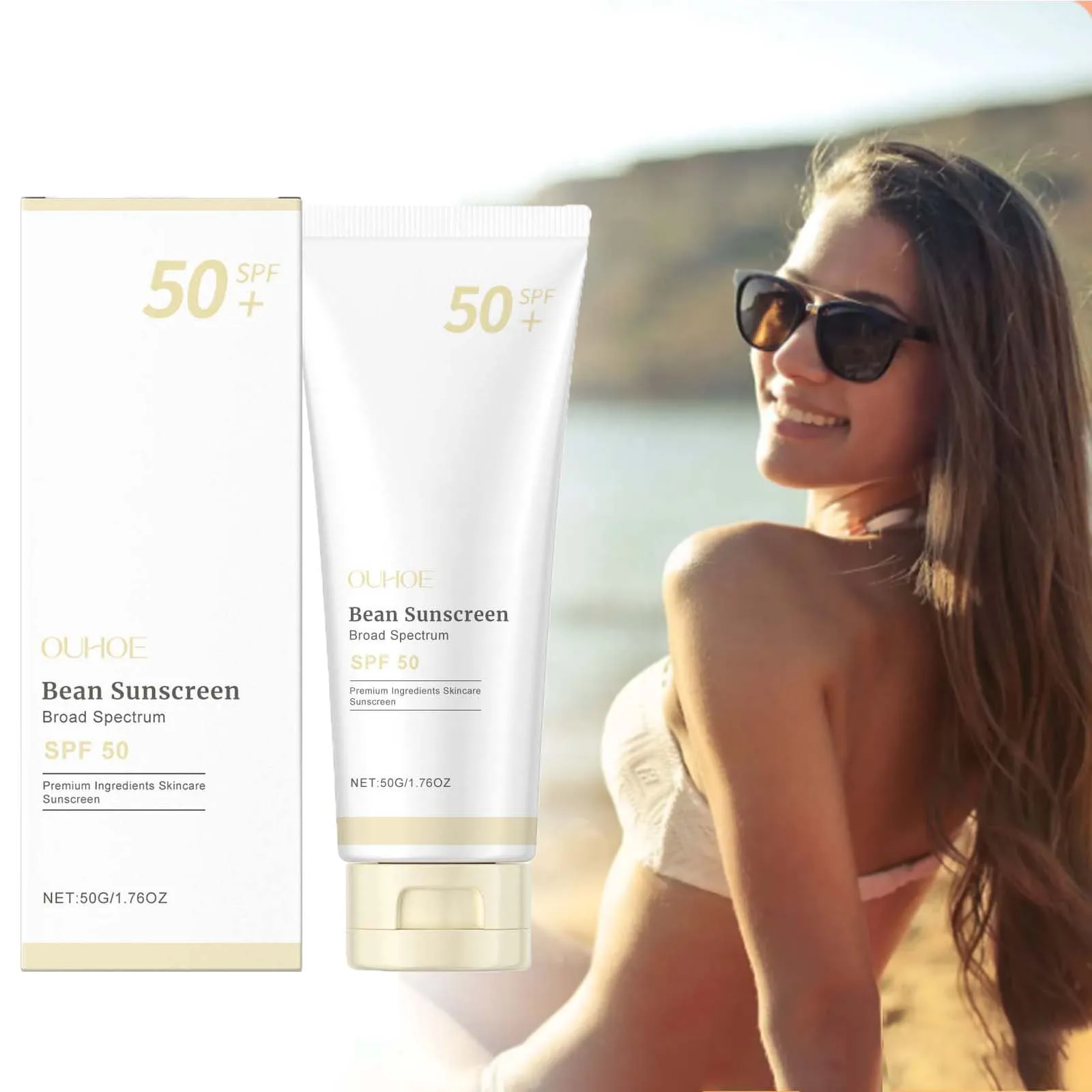 Moisturizer Sun Screen Cream Spf50 Facial Body Lasting Sun Block Isolation Cream Oil-Control UV Protective Brightning Skin Care