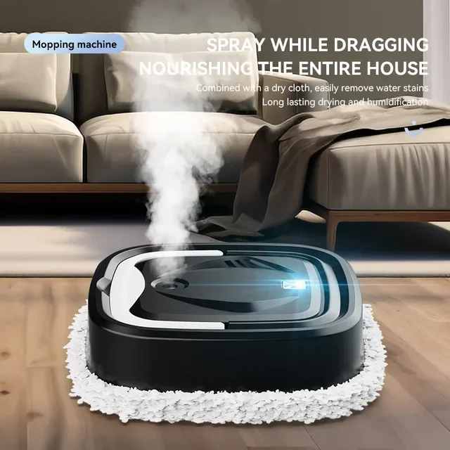 Home Electric High-Power Wireless Sweeping Robot Rotary Strong Suction Humidification Spray Dry Wet Multifunctional Cleaning 3