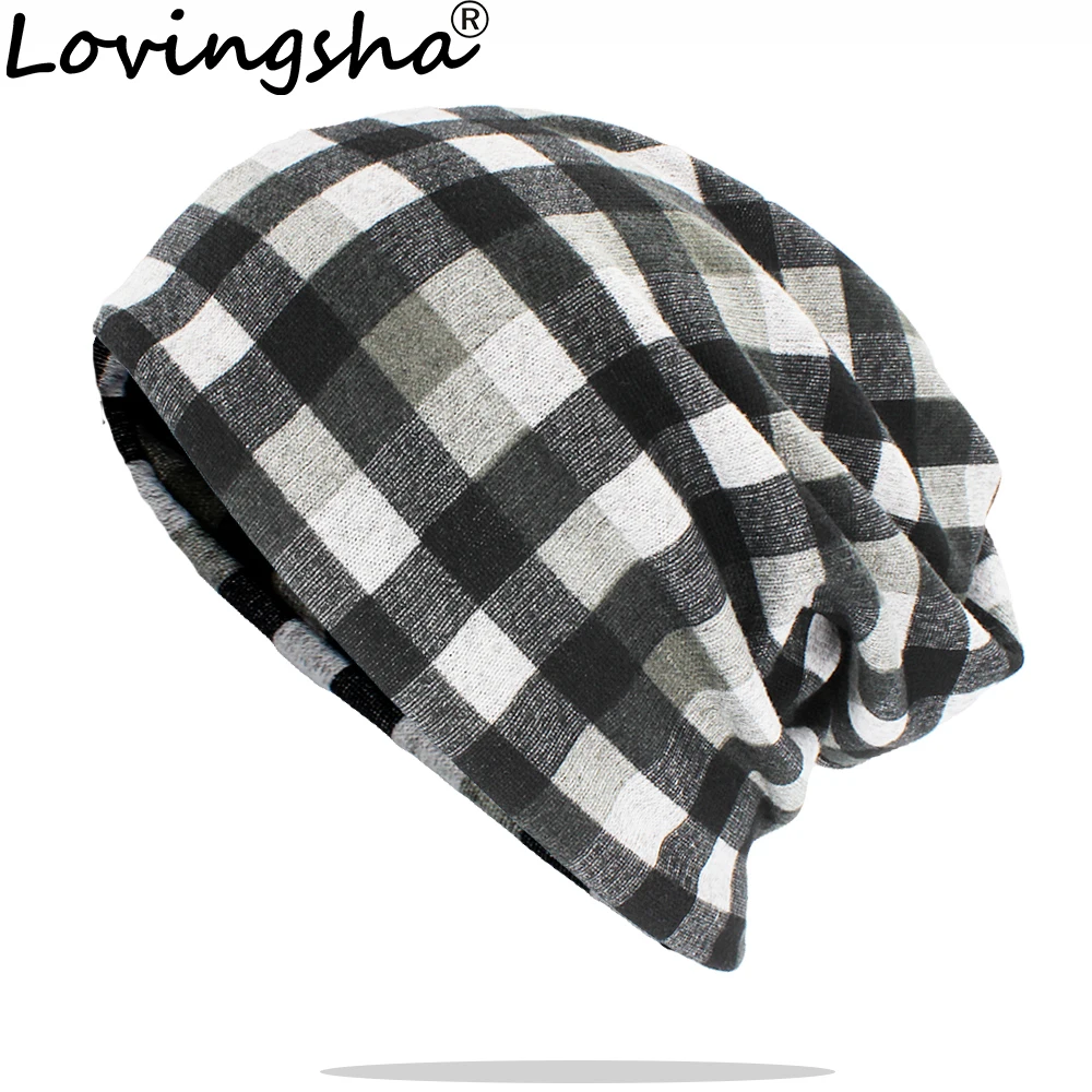 Skullies Beanies Autumn Spring Men Women Dual-use Baggy Soft Chemo Warm Hats Ladies Thin Girl Scarf Loss Alopecia Feminino HT217