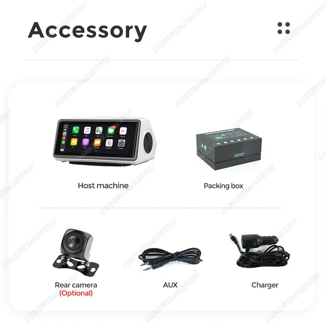 6.86 Inch Dual Speaker Car Monitor Wireless for CarPlay Android Auto Smart Screen FM Transmitter TF Video Player Central Control 6