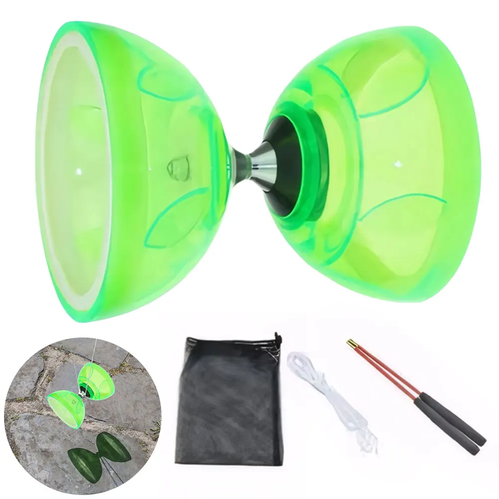 Diabolo Yoyo with Play Stick String and Net Bag Triple Bearing Diabolo Portable Diabolo for All Ages and Acrobatic Performances