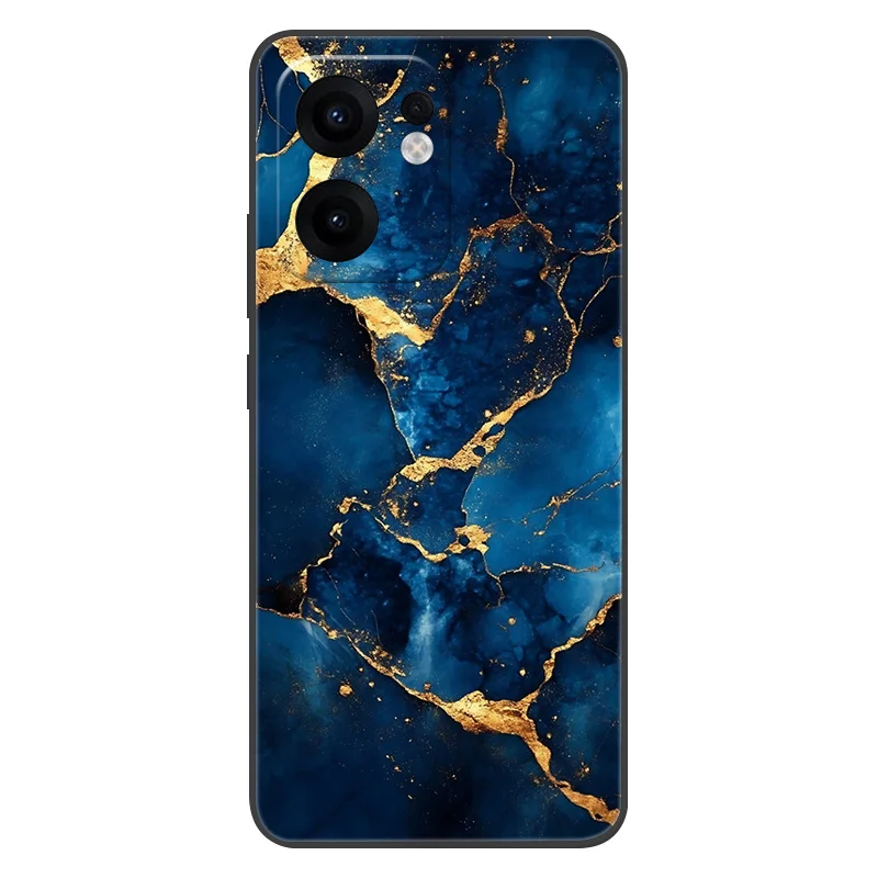 Marble Soft Matte Silicone Back Cover - Full Coverage Phone Case