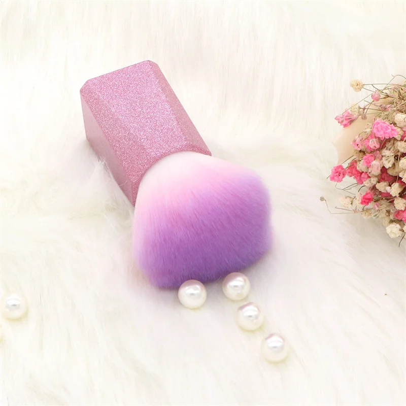 Nail Art Brush Nail Dust Cleaning Brushes Square Handle Acrylic Gel Polish Powder Clean Tool Makeup Brush Manicure Accessories 4