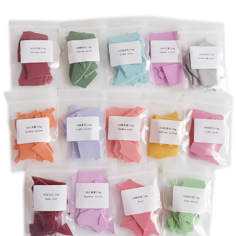 Description Picture 3 of item10/Bag Flake Wax Candle Dye Soybean Colorant Macaron Color Non-Toxic Soy Candle Wax Material DIY Aroma Scented Candle Making