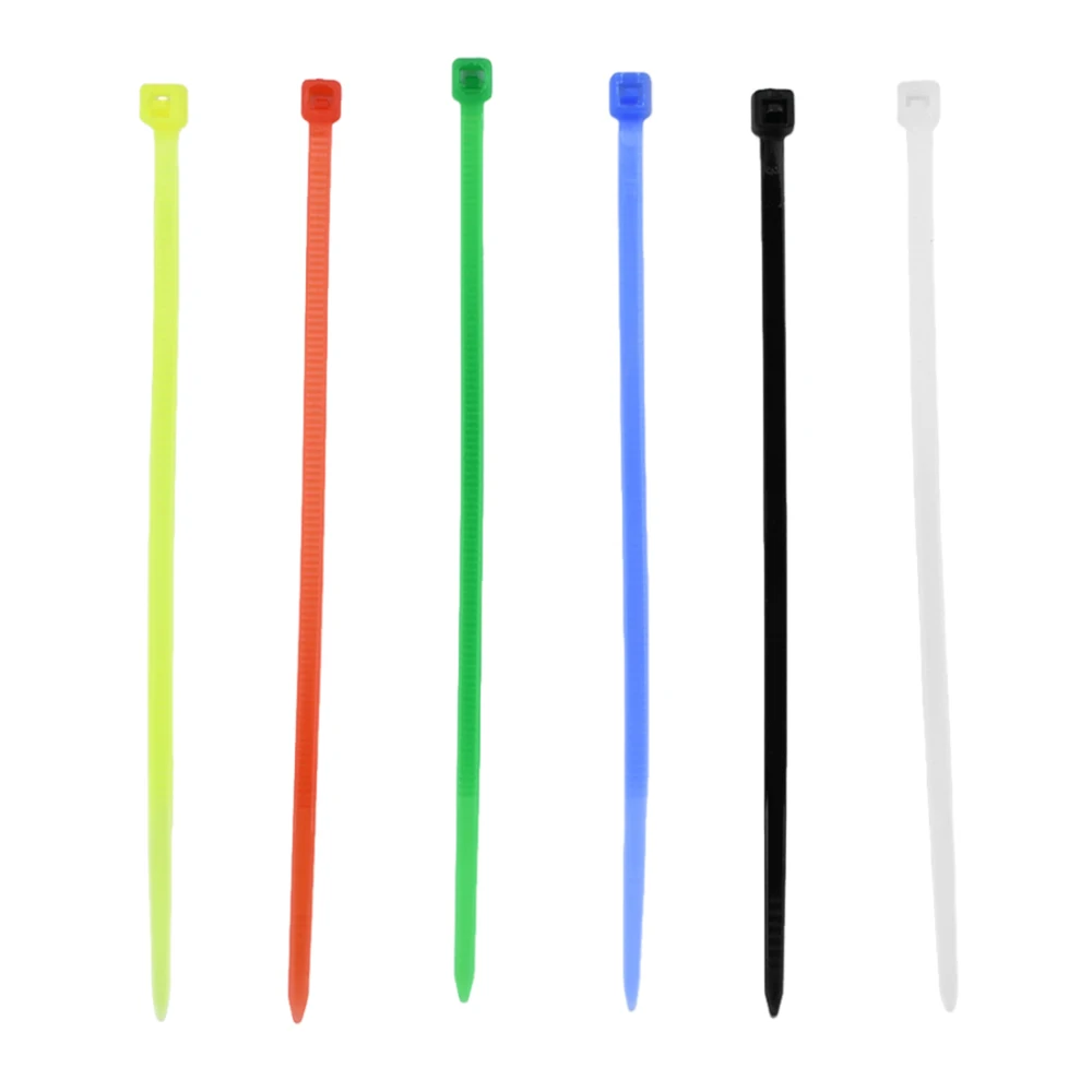 100Pcs 100mm 150mm 200mm Self-locking Nylon Cable Ties Plastic Wire Zip Binding Wrap Straps Organiser Fasten Cable Color Random For Cable Ties Nylon Cable Ties Cable Tie Nylon Zip Ties