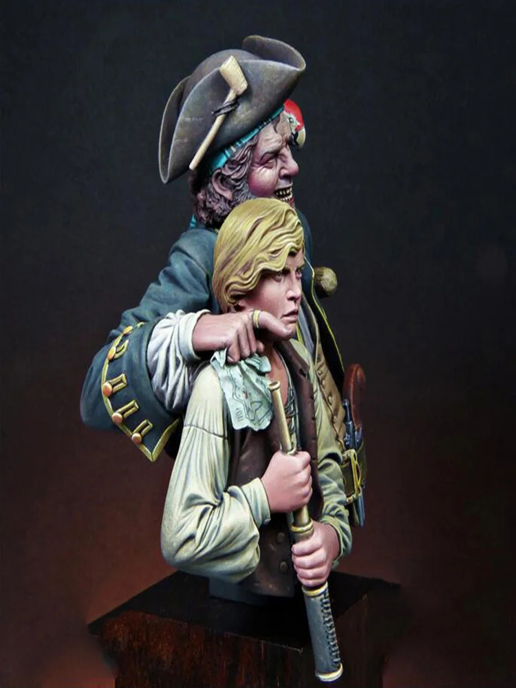 Unmontierte 1/10 antike Fantasy-Mannbüste, Miniaturmodellbausätze aus Kunstharz, unbemalt