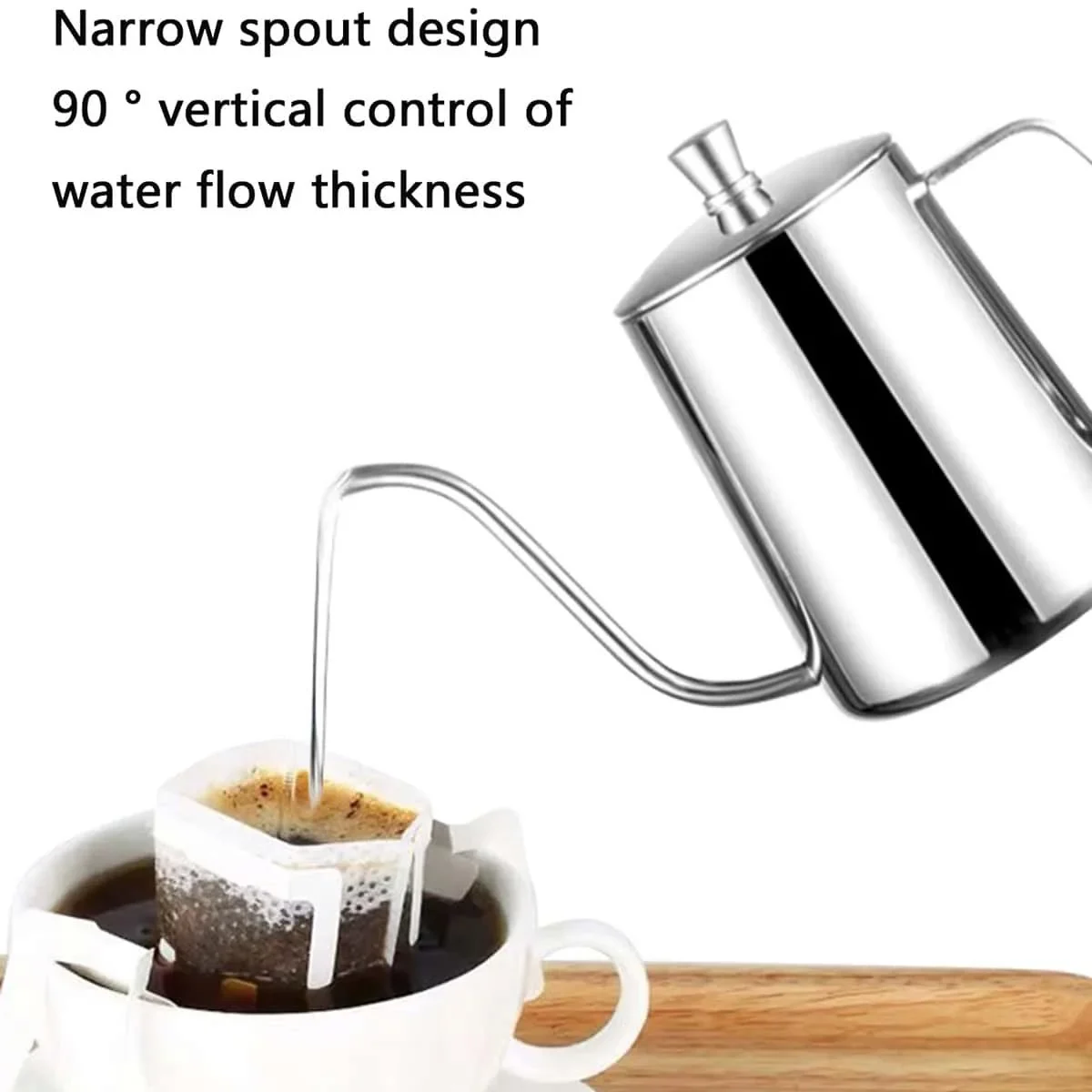 Coffee Pot Coffee Kettle Pour Over Coffee Maker Coffee Maker Accessory 1PC-350ML Pour Over Coffee Kettle Gooseneck Pour Over Coffee Pots Drip Maker Stainless Steel