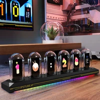 1PC Nixie Tube RGB Retro Digital Clock Light, IPS Glows Analog Clock, Support Wi-Fi Time Calibration, APP Control, Wheather Mode 1