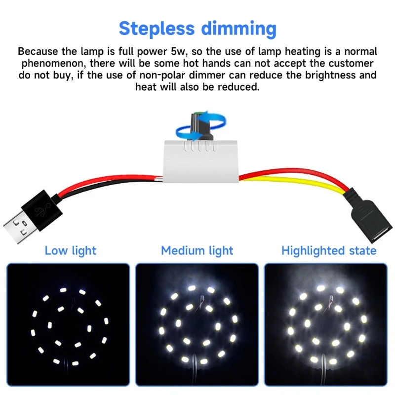 5V USB Energy Saving LED Panel Lights Super Bright Board Night Market Stall Lamp Piranha LED Board Warm White