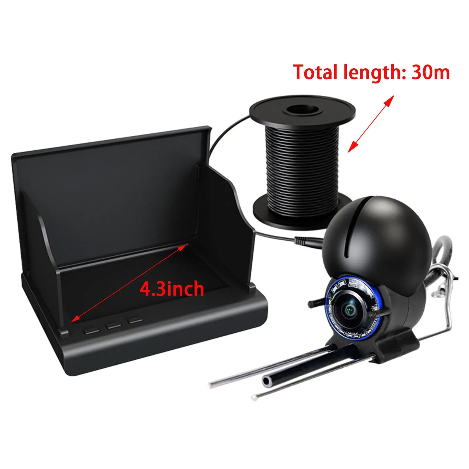 Fishing Finders Depth Finders Detection Fishing Gear Underwater Fishing Camera for Water Sports Boat Lake Open Water Ice Fishing