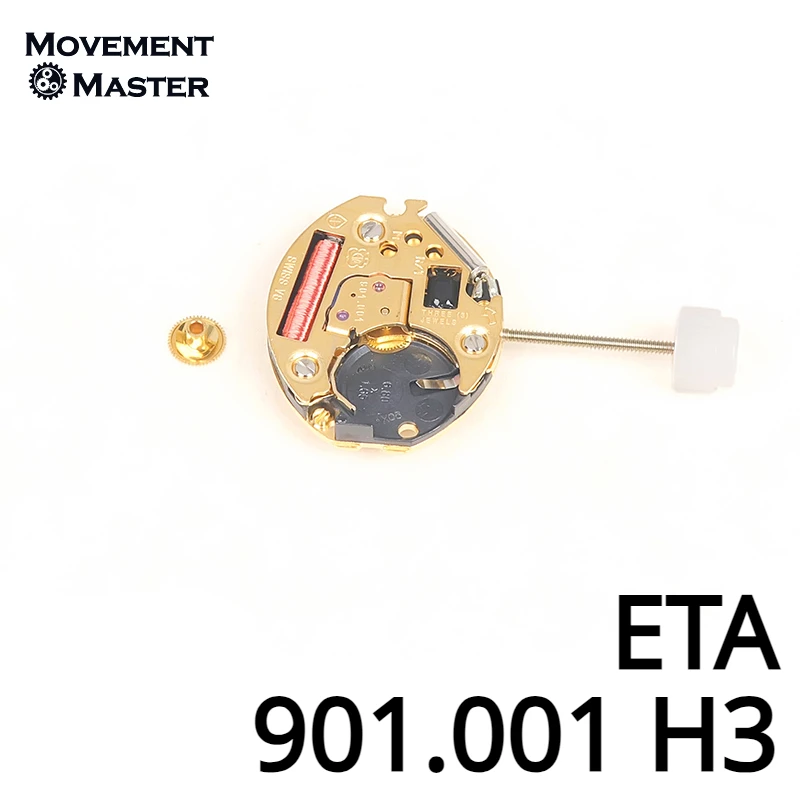 

New Swiss ETA High Needle H3 901001 Movement ETA901.001 Gold Quartz Movement Watch Movement Accessories