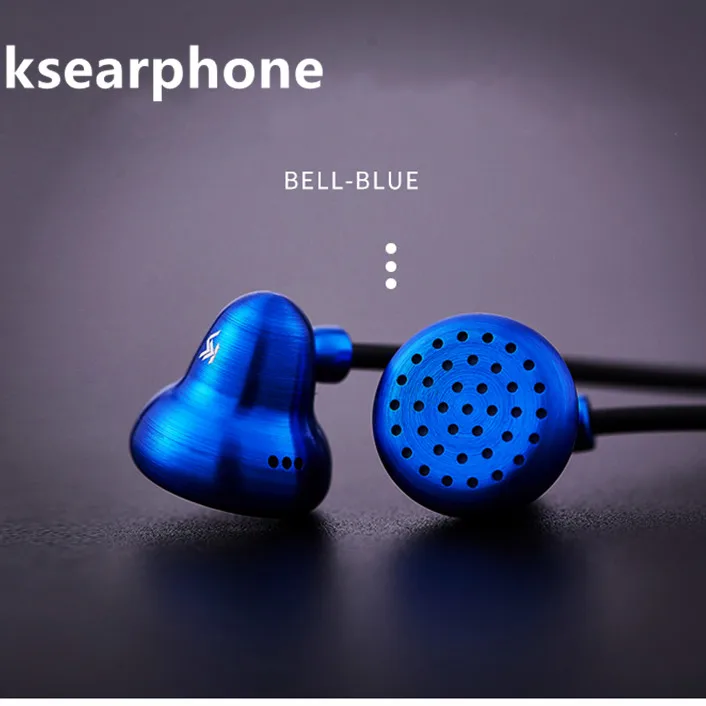 

Ksearphone Bell-Blue Ultra Diamond Film Flagship Flat Head Earplugs Hifi Music Monitor Audiophile Musican Earbuds