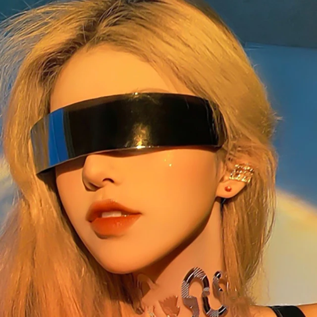 Gafas de sol futuristas tecno punk, lentes de tiro callejero Hipster, Punk  - AliExpress