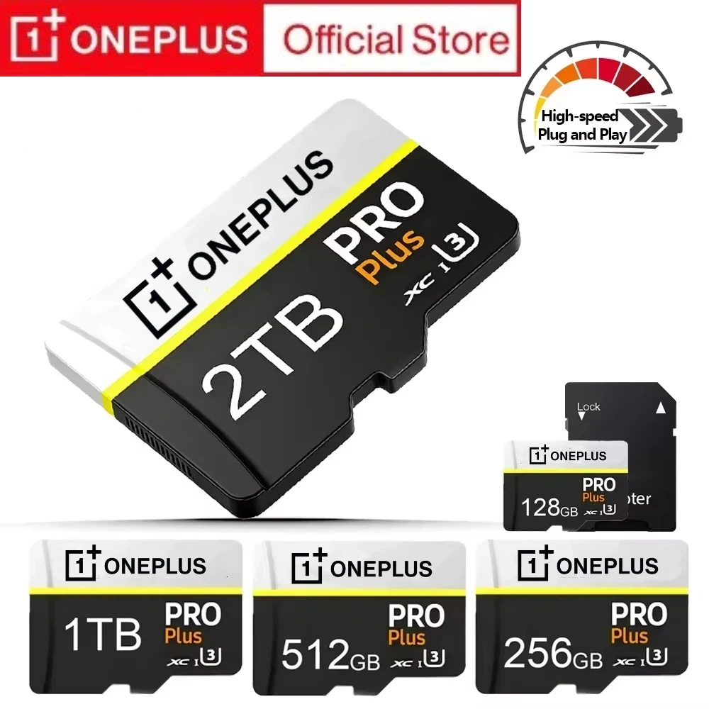 원플러스 고속 마이크로 TF SD 카드 2TB 미니 메모리 카드 1TB 512GB 실제 용량 카드오 메모리아 128GB 닌텐도 스위치 엑스박스용