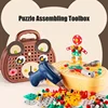 Pretend Play Educational Assembling Toolbox Toy Electric Screwdriver Screwing Repair 4-6 year Montessori Kids Repair Toolbox Toy 1