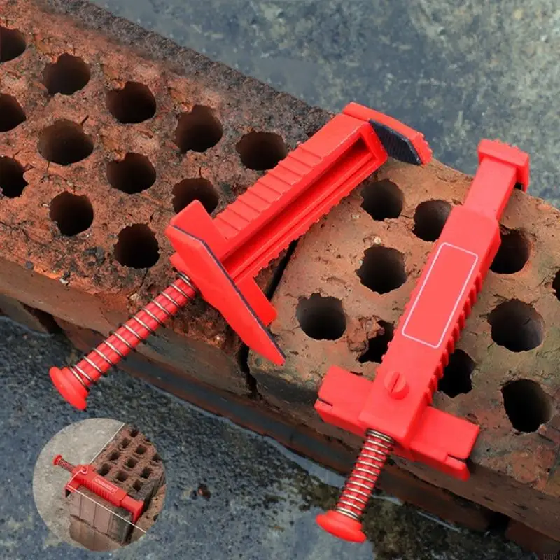 Brick Liner Runner Leveling Fixers Brick Line Clips Puller Wire Clamps Measuring Wire Drawer Tool 2Pcs For Building