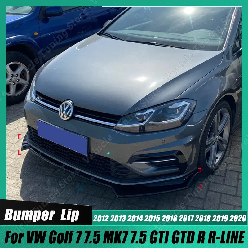 Per Volkswagen Golf 7 7.5 Mk7 7.5 Gti Gtd R R-Line 2012-2020 Car Paraurti Anteriore Splitter Lip Diffusore Body Kit Spoiler Guard