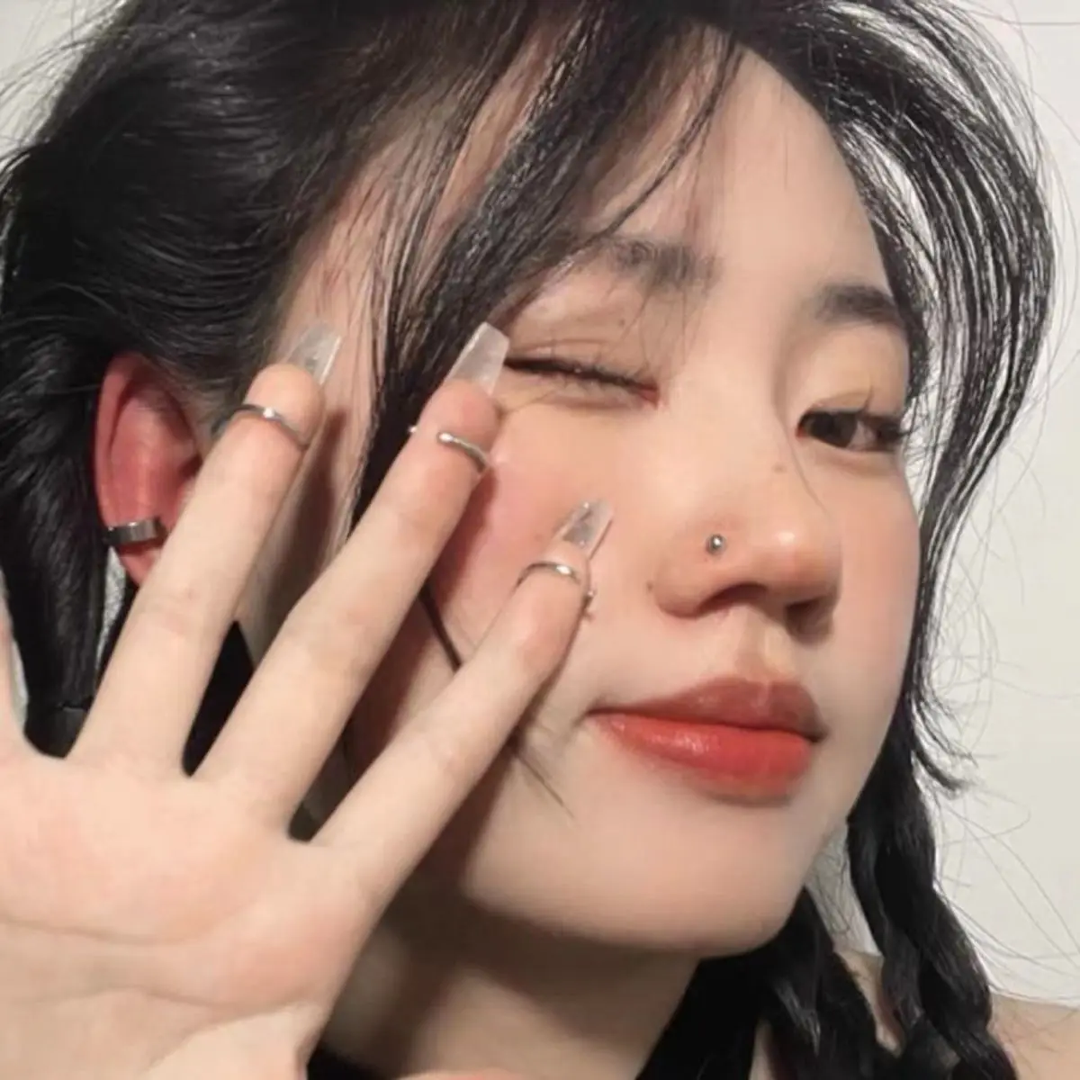 Waterproof Self Adhesive Lip Nose Ring Temporary Tattoos Stickers